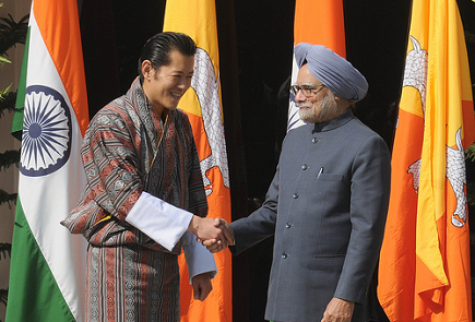 The King and Queen of Bhutan visit India