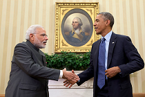 Modi Obama shaking hands