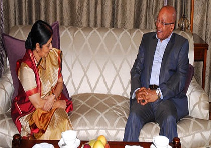 External Affairs Minister Sushma Swaraj in South Africa