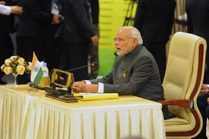 The Prime Minister, Shri Narendra Modi addressing the 12th ASEAN-India Summit, in Nay Pyi Taw, Myanmar on November 12, 2014.