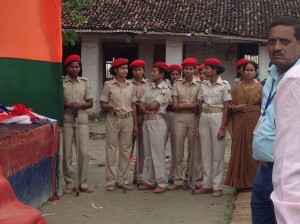 The women's squad on election duty.