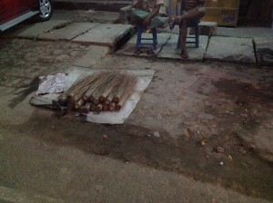 Old and new Bihar again, as evidenced by the jhadoos being sold right outside. The shuttered doors of a state industry company is down the road. Everything in Bihar tips on patronage. It's feudal. Muzaffarpur is where the JP movement started. It is also one of India's 500 smart cities. Campaigning starts at 8 am sharp so we are on the road to see Nitish and Modi campaign in this critical 4th stage of the election.