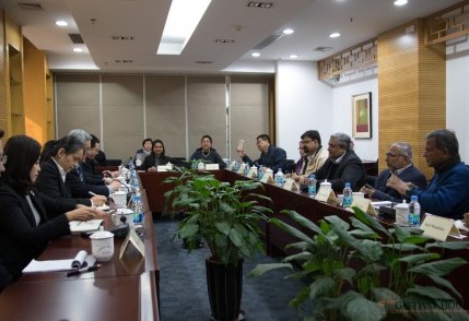 Meeting at Shanghai Institutes of International Studies