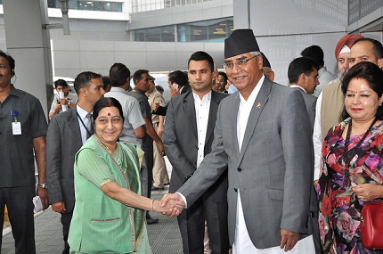 Nepali PM visits India