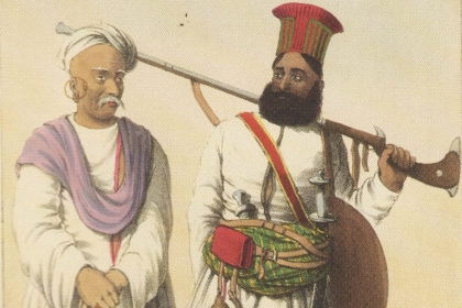 A Biluchi Soldier and Hindu Trader of Sindh
