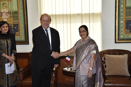 Visit of Minister for Europe and Foreign Affairs of France to India