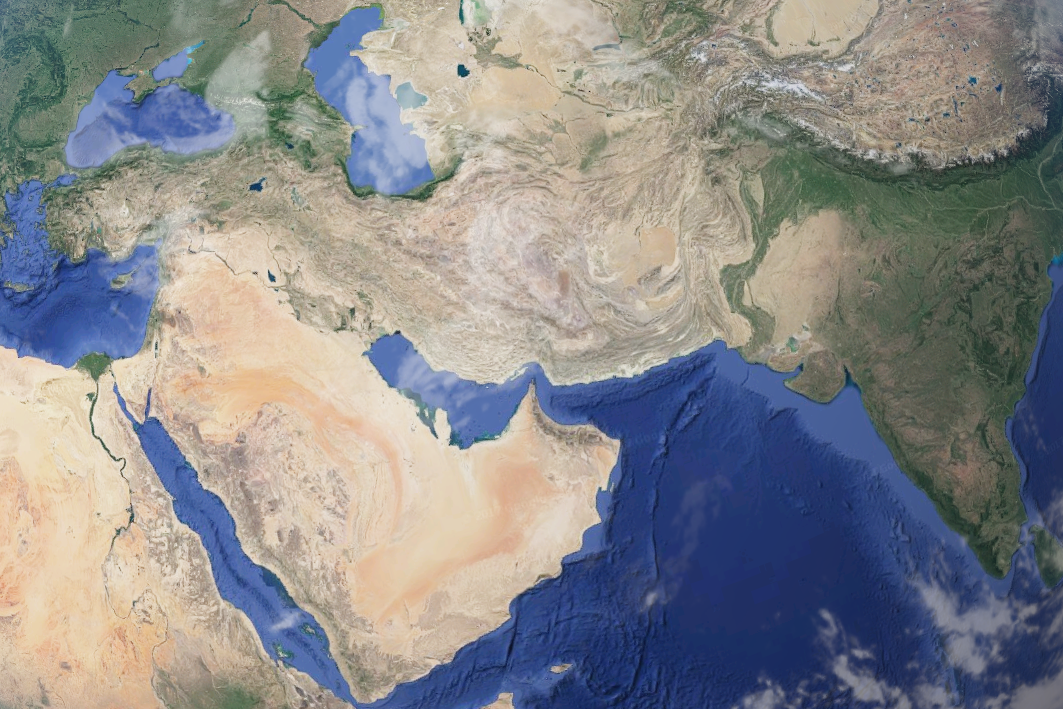 middle east satellite photo