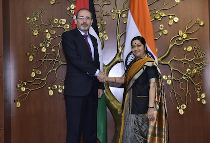 Jordon's Foreign Minister visits India