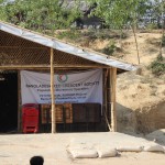 A Bangladeshi Red Crescent Society medical camp inside the Tengakhali refugee camp
