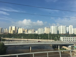 Our first view of Xining city