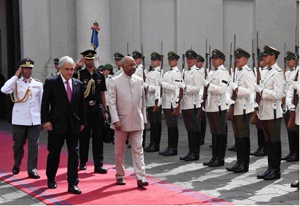 Indian President visits Chile