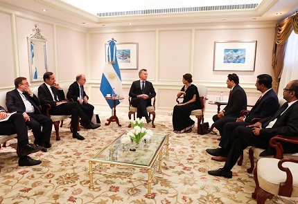 Meeting with the Argentinian President Mauricio Macri