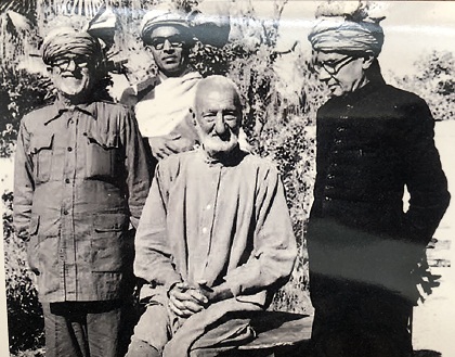 Frontier Gandhi Khan Abdul Gaffar Khan, whose Khudai Khidmatgar (Servants of God) Movement in NWFP was based on the Gandhian principals of non-violence and Satyagraha. He is seen here surrounded by his countrymen who are all wearing Pathan turbans.