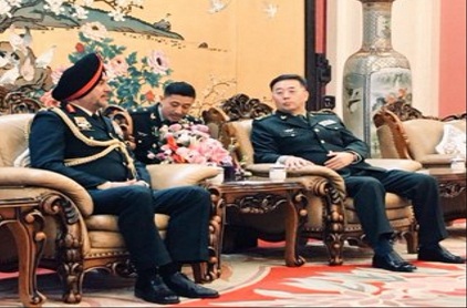 Military delegation visit China