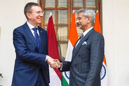 Latvia Foreign Minister visits India
