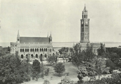 The towering Rajabai Clock Tower & Library in the Fort campus of the University of Mumbai, named after Roychand's mother -- Rajabai.