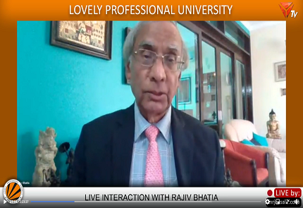 Live Interaction: Rajiv Bhatia at Lovely Professional University