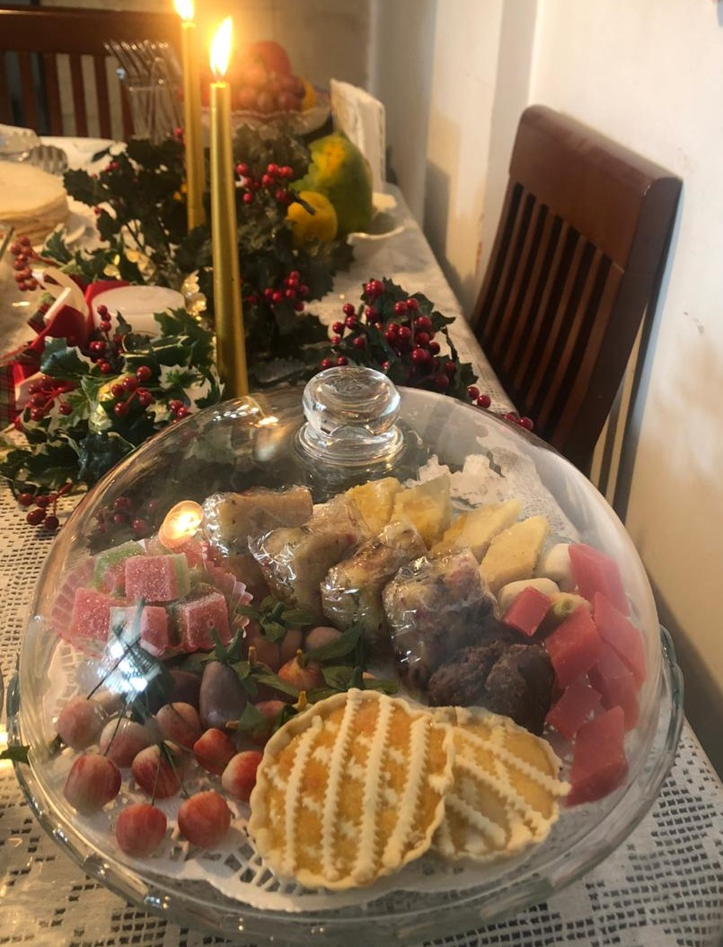 Christmas table with sweets