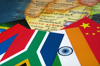 Summit,Brics,In,Johannesburg.,Flags,Of,The,South,Africa,,Brazil,
