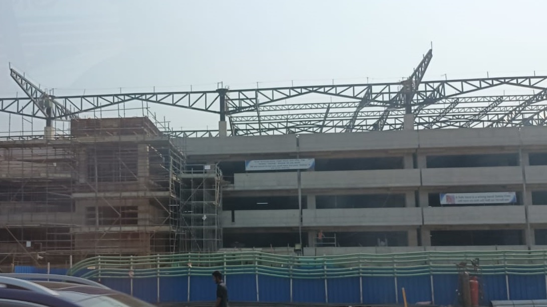 The new Terminal 3 under construction at the Hazrat Shahjalal International Airport, Dhaka