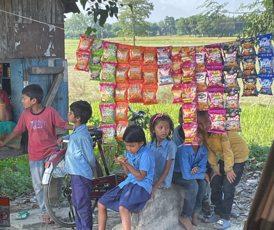 Children waiting to go to school.